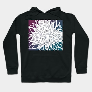 flower (purple-blue) Hoodie